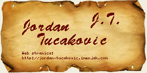 Jordan Tucaković vizit kartica